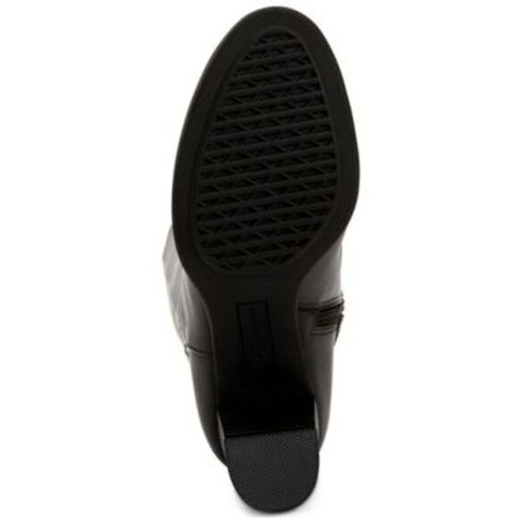 GIANI BERNINI Womens Black Logo Adonnys Block Heel Leather Heeled Boots 8 M WC - Picture 4 of 4